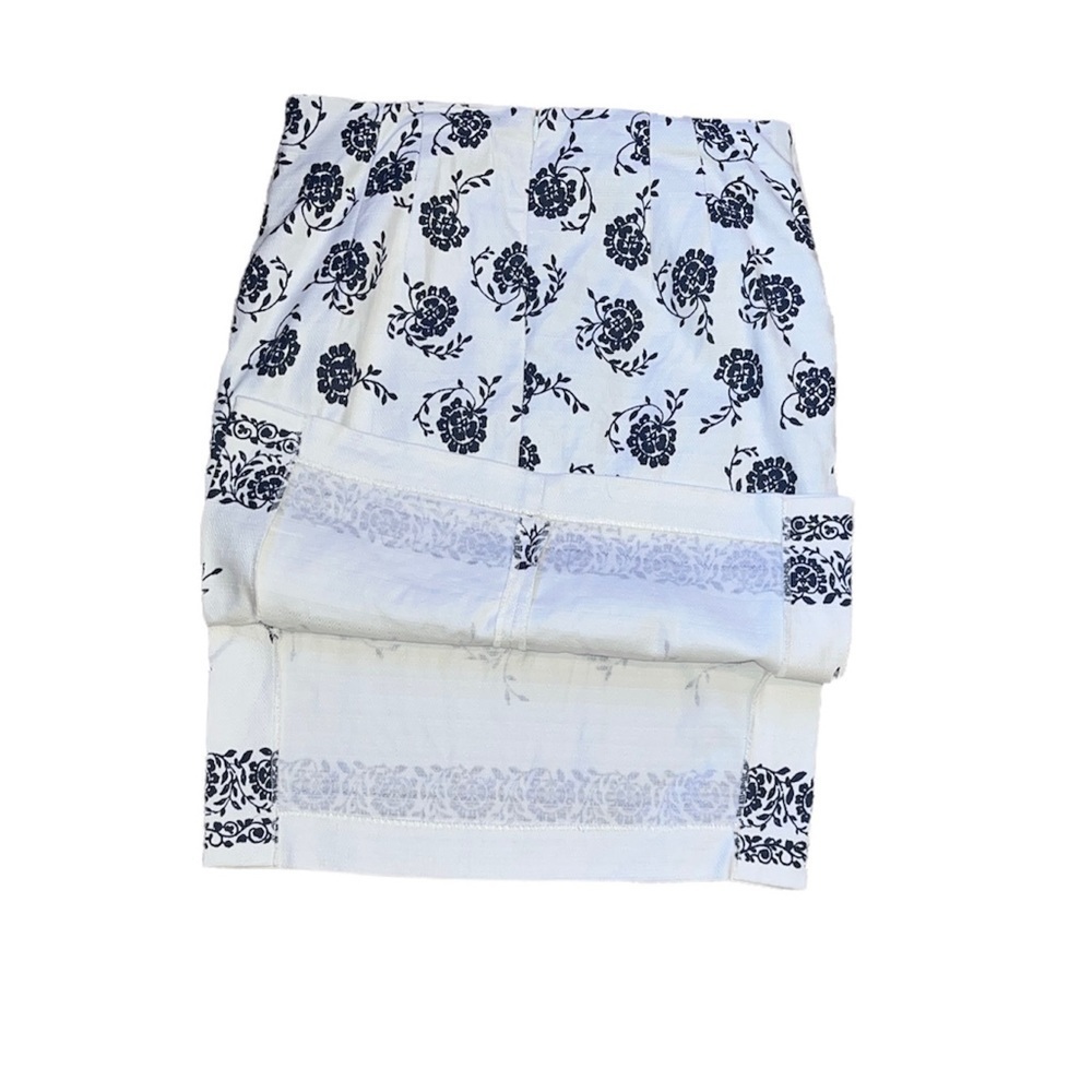 Loft Blue & White Floral Pencil Skirt - Picture 5 of 7